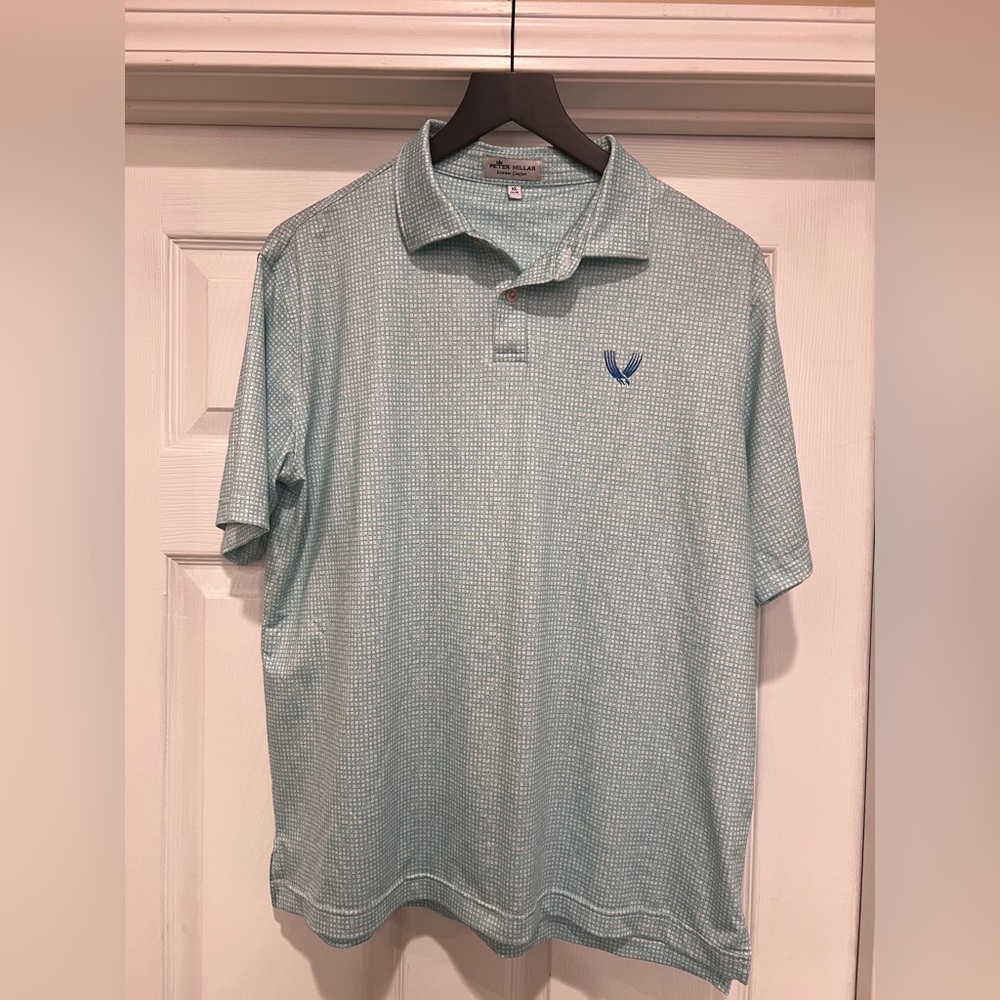 Peter Millar Mint Green Micro-Pattern Performance Polo